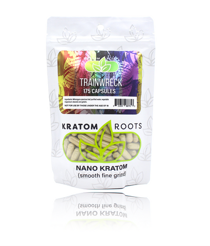 Kratom Roots - 175 Capsules High Quality NANO Kratom ( Smooth Fine Grind )