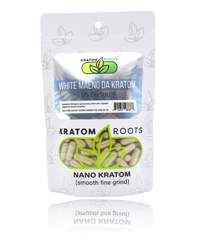 Kratom Roots - 175 Capsules High Quality NANO Kratom ( Smooth Fine Grind )