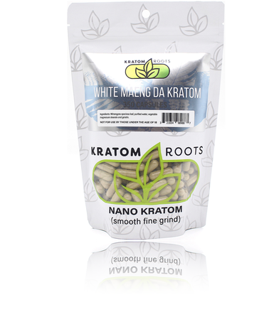 Kratom Roots - 350 Capsules High Quality NANO Kratom ( Smooth Fine Grind )